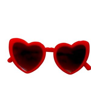 Heart Shaped sunglasses Red